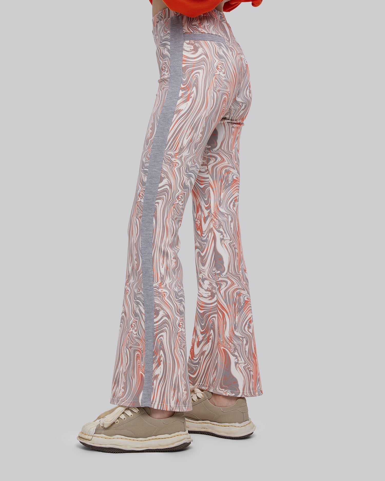 Print Pattern Flare Pants image 4