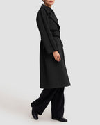 Belted Trimmed Wool-Cashmere Coat image 1