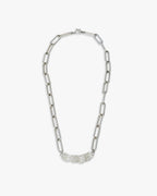 Silver Chain with Rough-Cut Plate - Silver, OS image