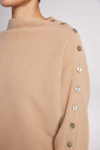 Buttoned-Sleeve Pure Yak Wool Sweater image 4