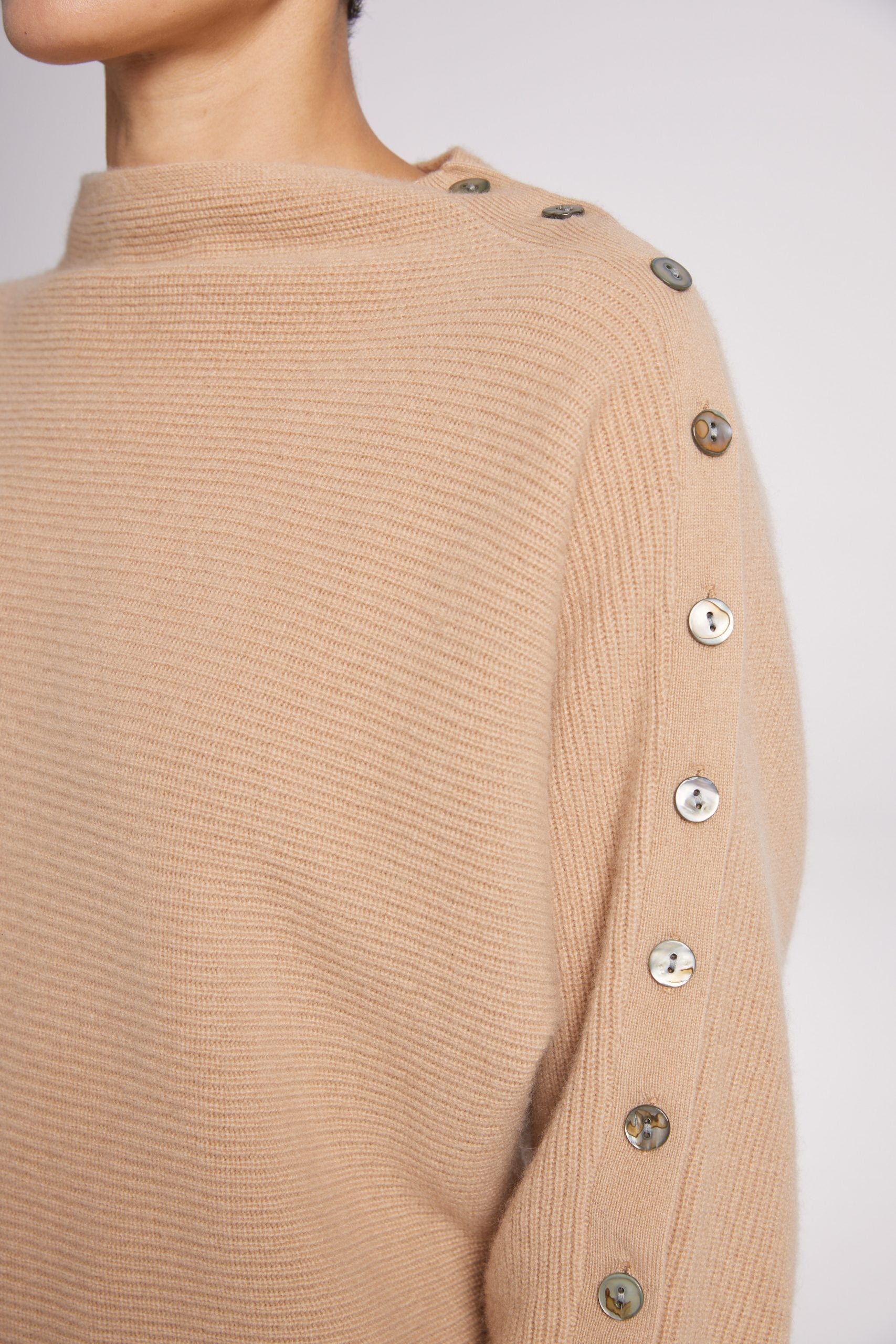 Buttoned-Sleeve Pure Yak Wool Sweater image 4