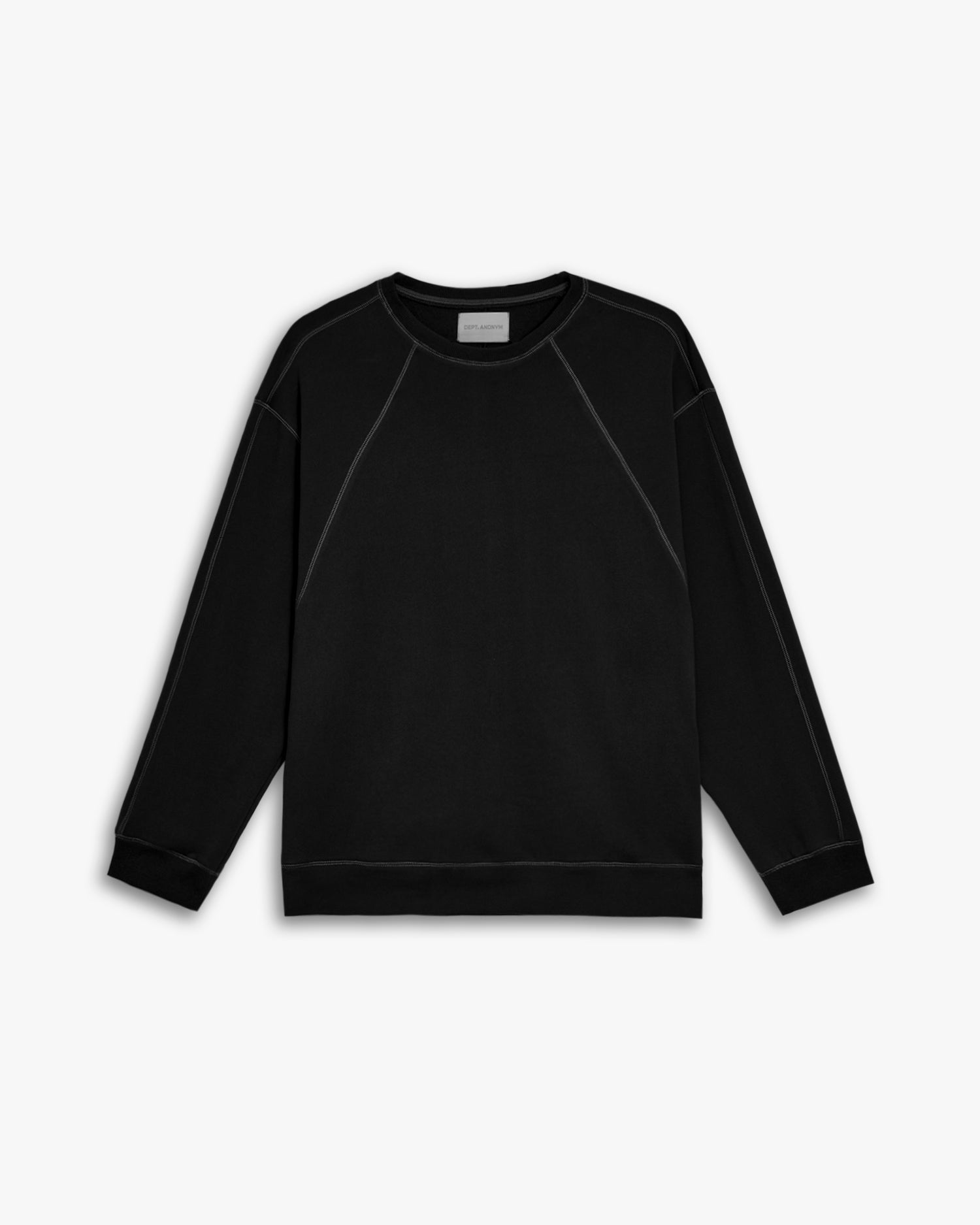Exposed Paneling Seam Sweatshirt - Black, S image