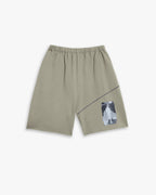 Graphic Print Shorts - PaleGoldenrod, S image