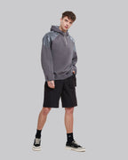 Shoulder Paneled Hoodie - Fossil, S image