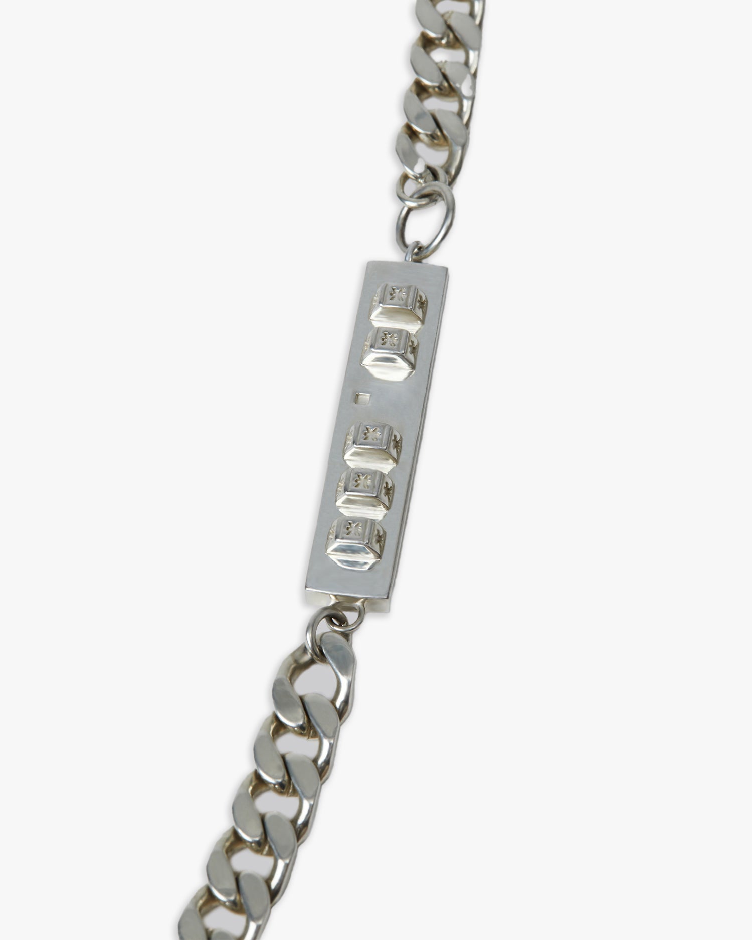 Silver Bold Curb Chain with Plate image 4