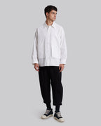 Layered Floating Pocket Shirt - White, L image