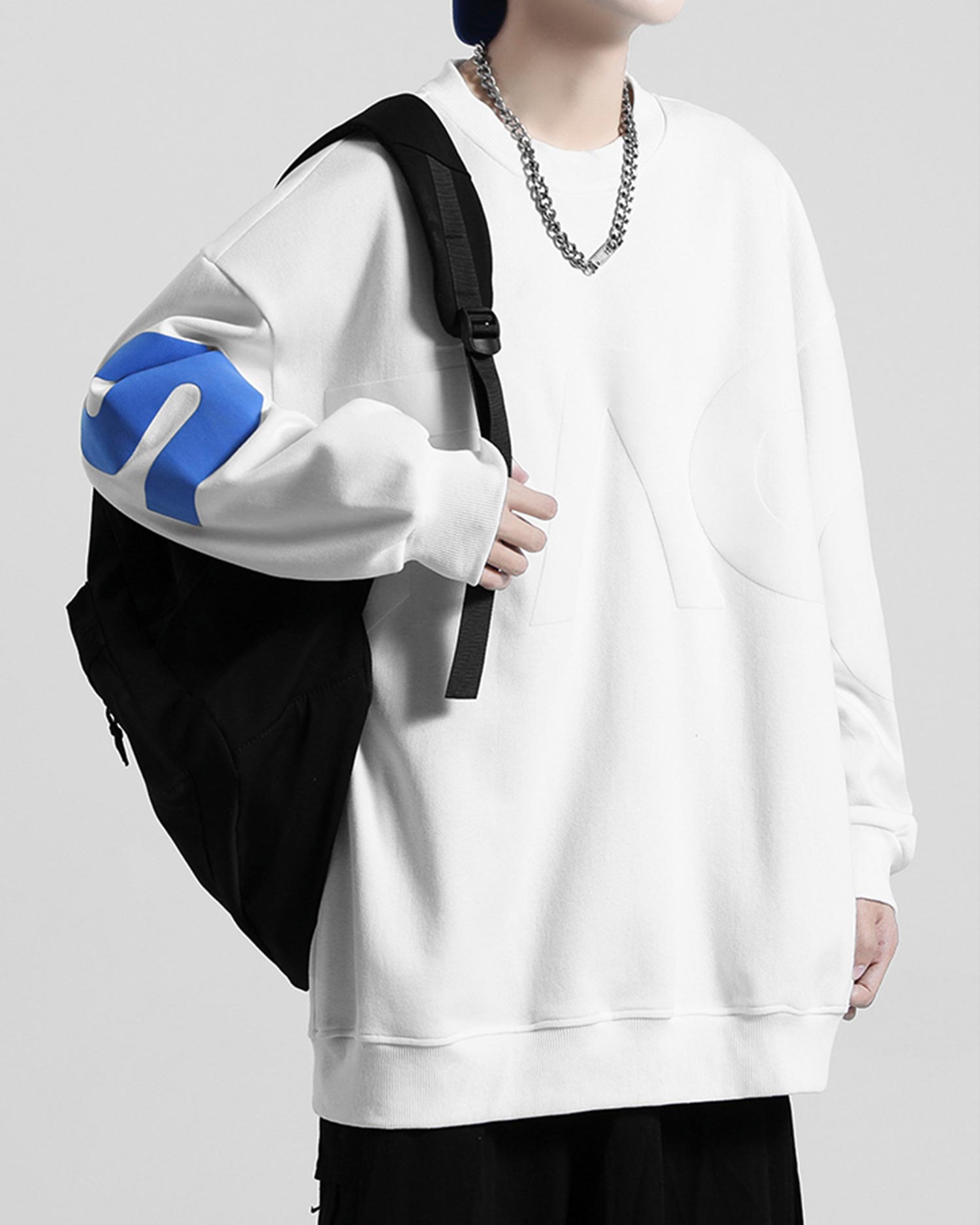 Fleece Lined Letter Sweatshirt image 1