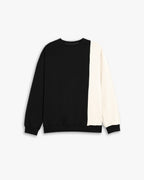 Half Paneled Two-Tone Sweatshirt - Black, M image
