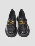 Croc-Effect Leather Platform Loafers image 0