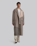 Paneled Cashmere Coat - Grey, M image