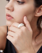 Silver Double Hoop Ring image 2