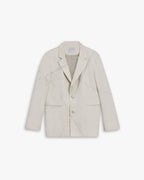 1 × Cotton Criss-Cross Blazer - White, L image