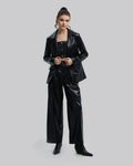 Faux Crocodile-Leather Dinner Jacket - Black, S image