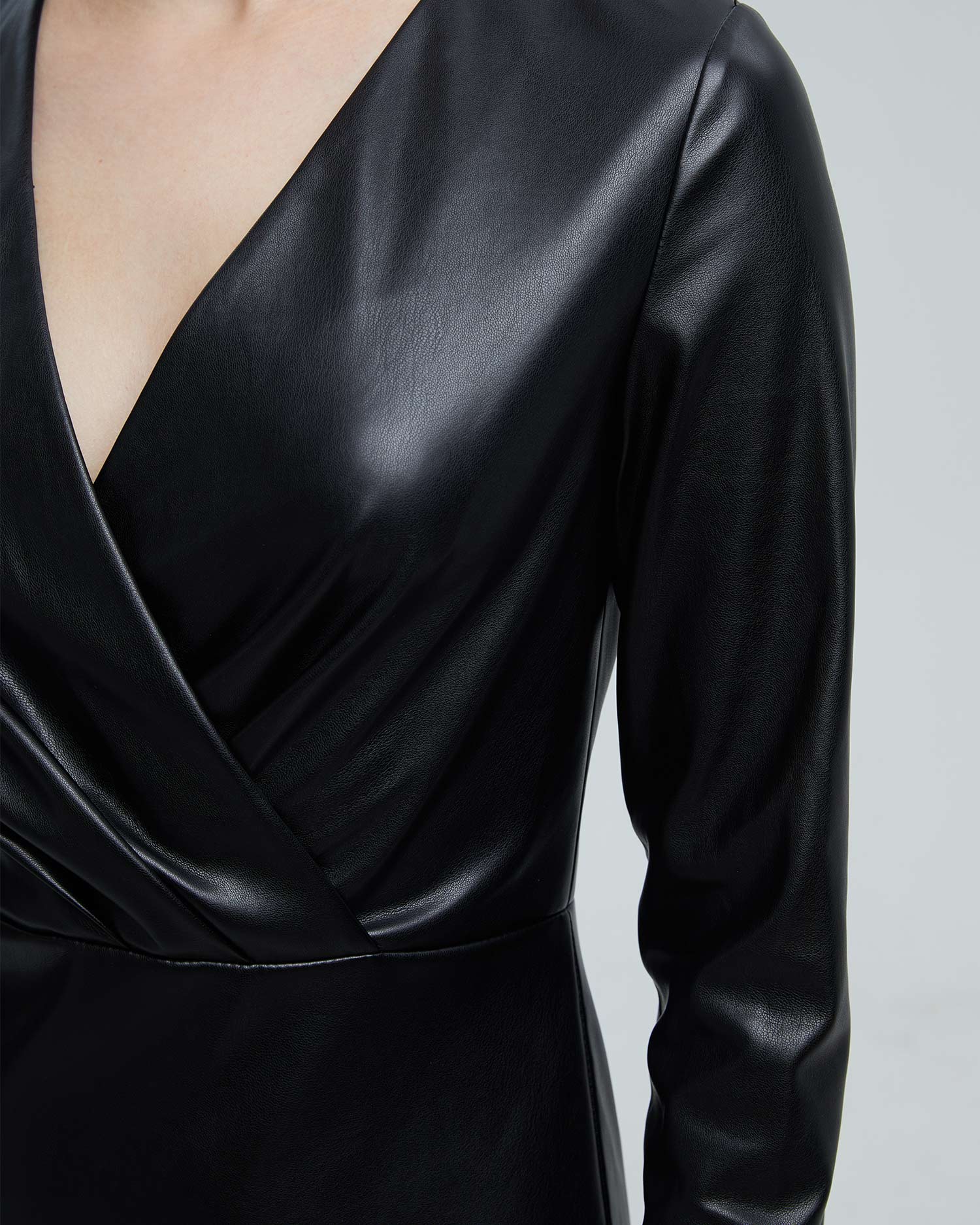 Faux-Leather Jacket-Dress image 4