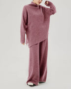 Wool Slant Cut Lounge Set - Viola, XXL image