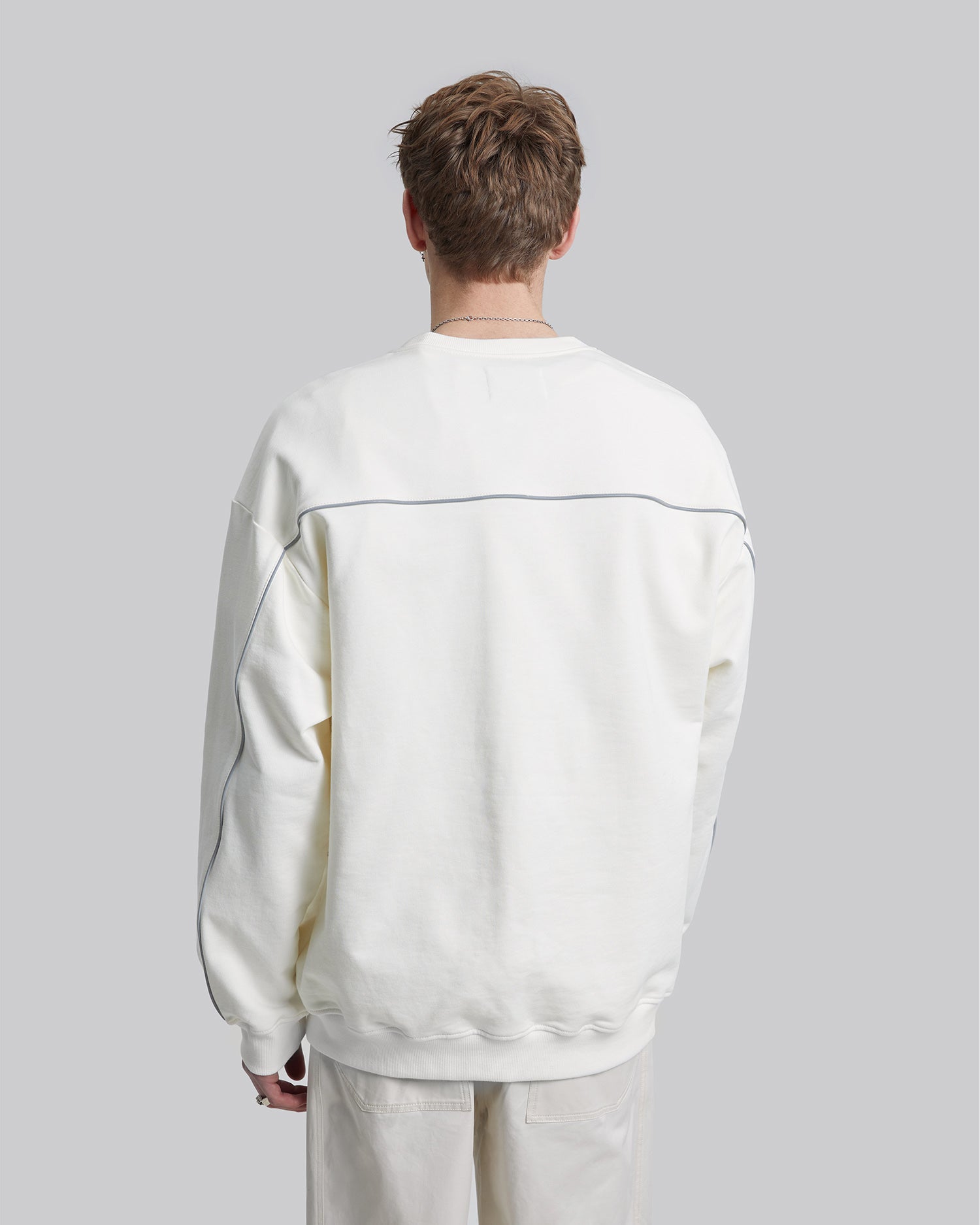 Contrast Color Crewneck Sweatshirt image 4