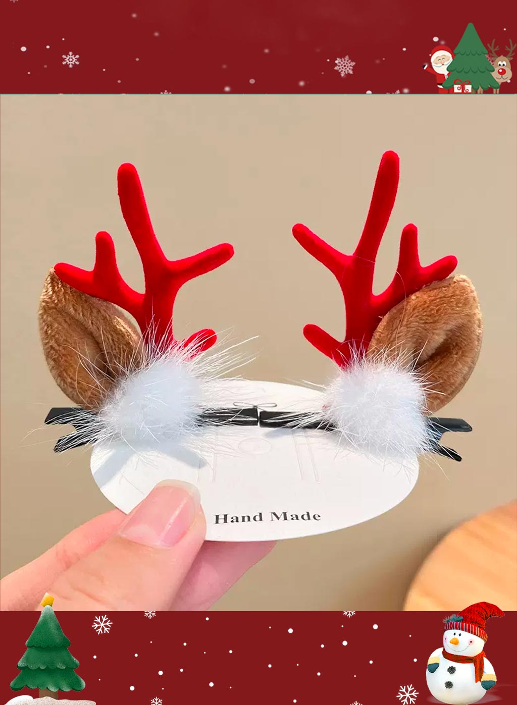 Special Christmas moose headdress - Cinnamon, OS image