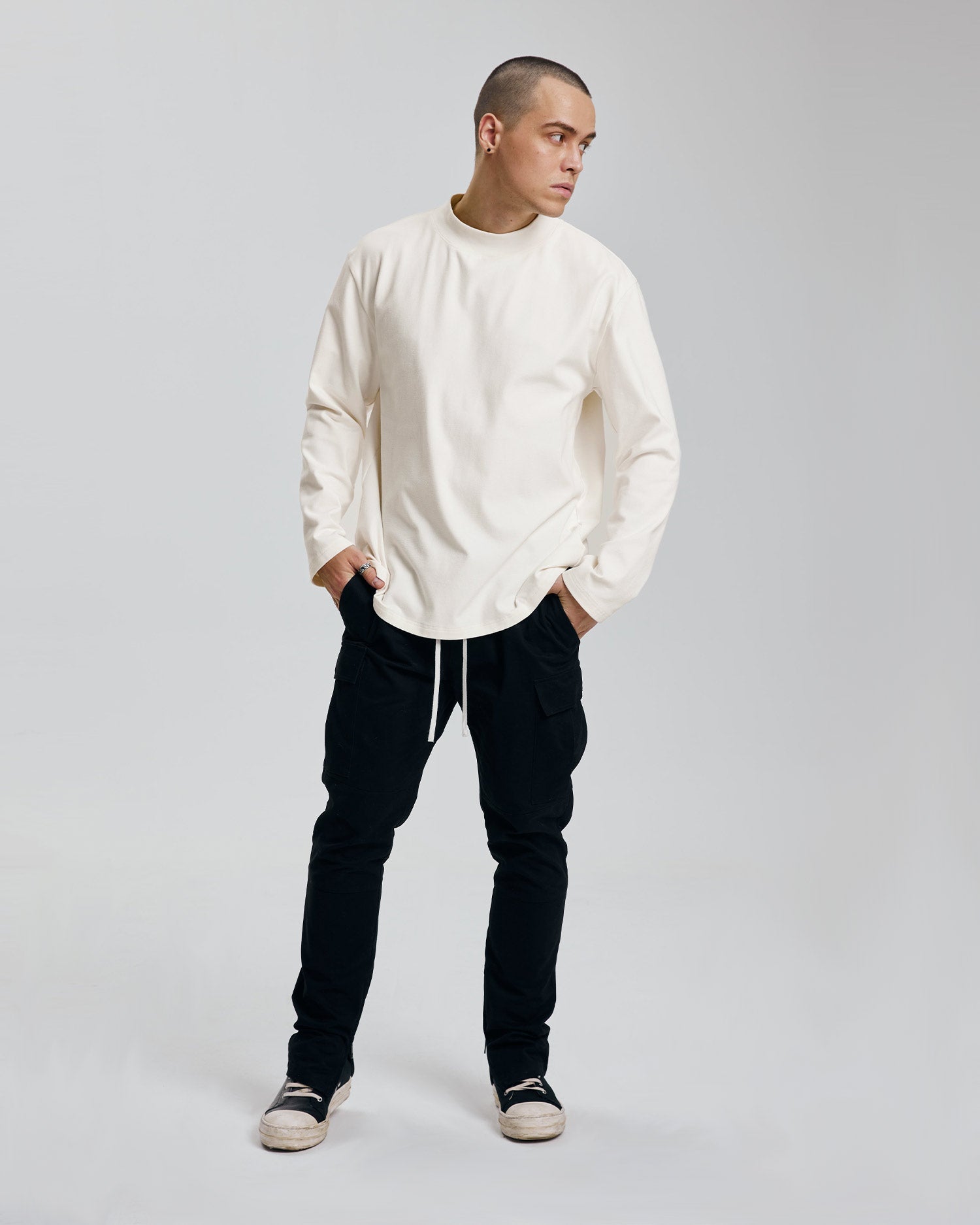 Mock Neck Long-Sleeve T-shirt image 2