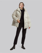 Oversized Down Parka - Light Grey, XS image