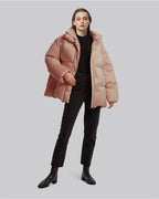 Oversized Down Parka - Ash Rose, XXL image