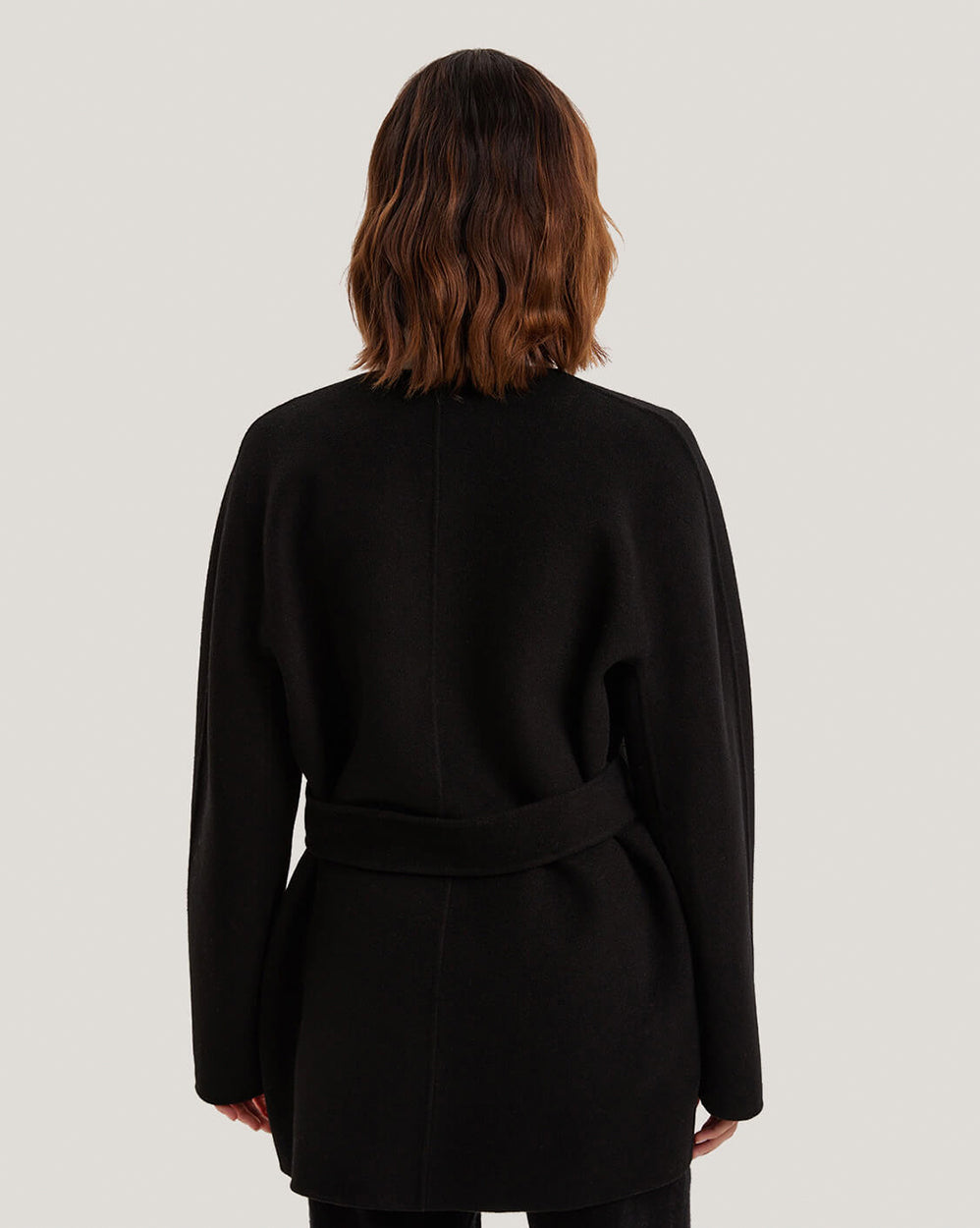 V Neck Cashmere Wrap Coat image 3