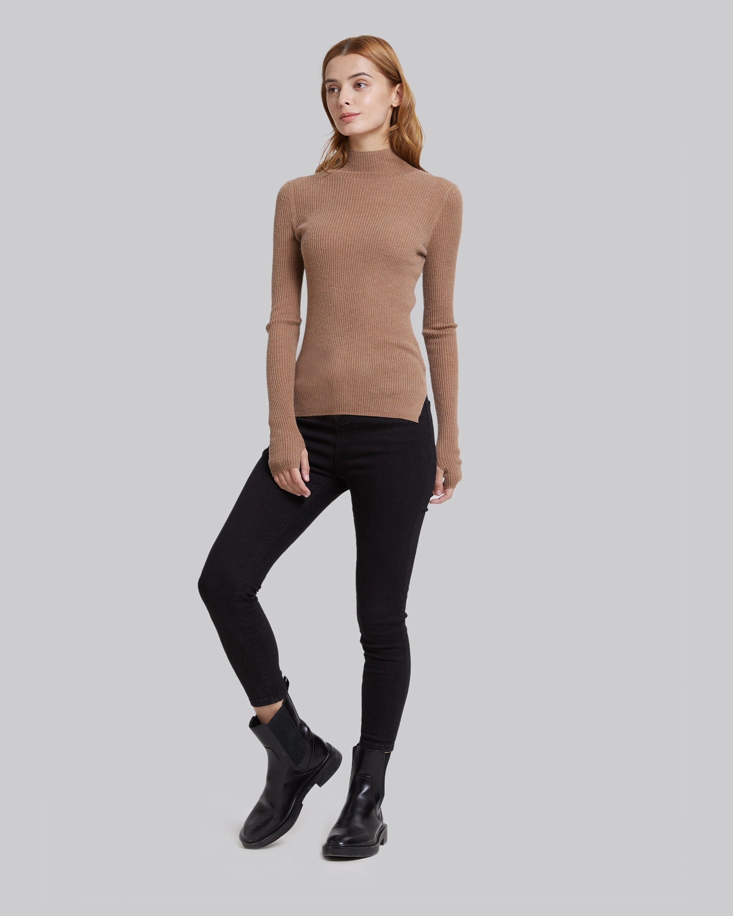 Slim Fit Cashmere Sweater - Alabaster, S image
