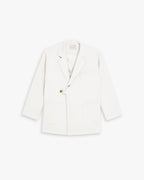 Single-Button Patch Pocket Blazer - White, S image