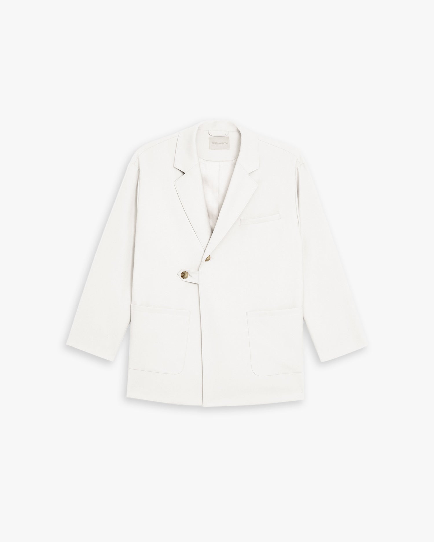 Single-Button Patch Pocket Blazer - White, S image