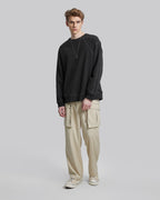 Exposed Paneling Seam Sweatshirt - Dark Grey, L image