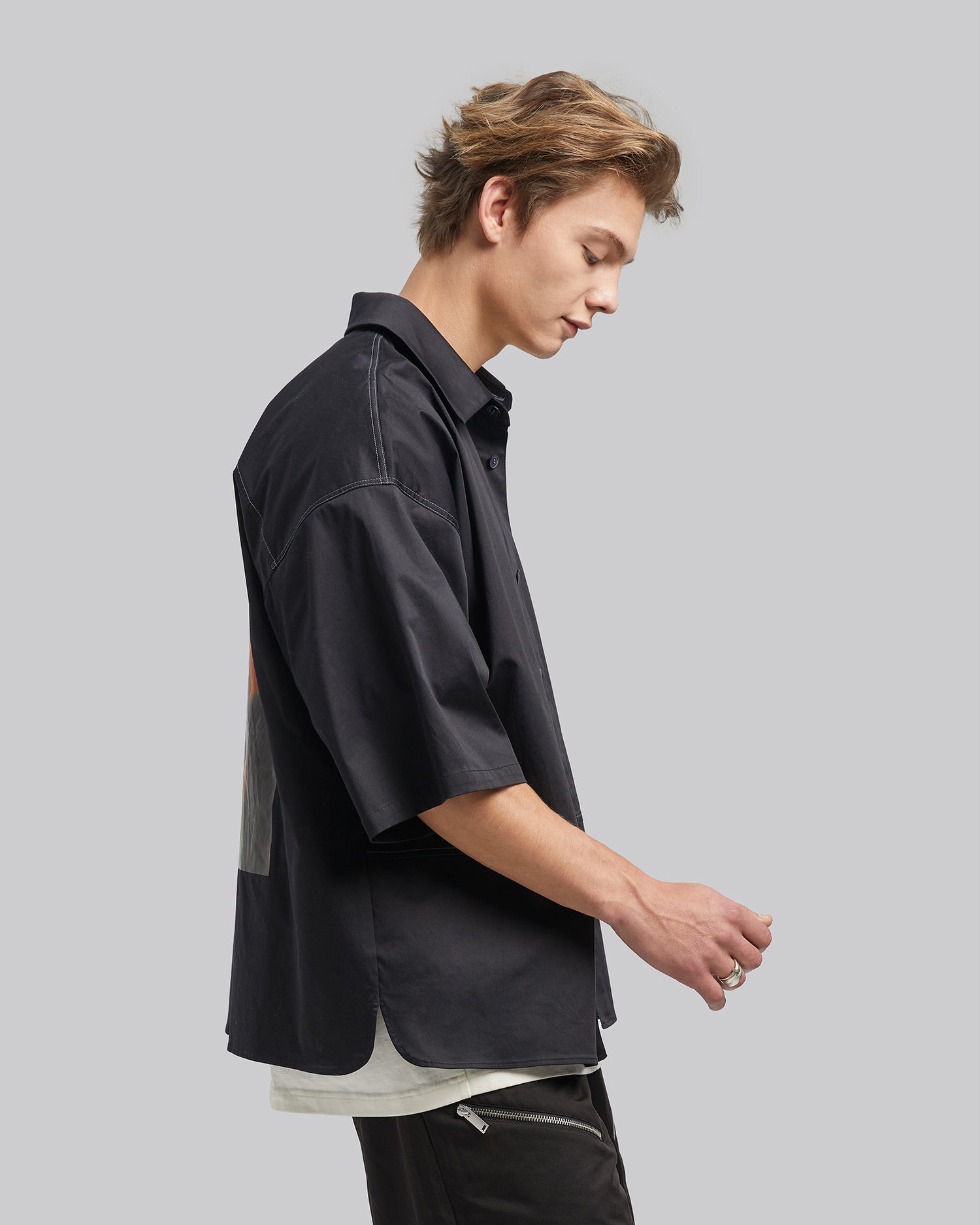 Back Print Short-Sleeve Shirt image 4