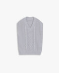 V-Neck Sleeveless Sweater - Grey, S image