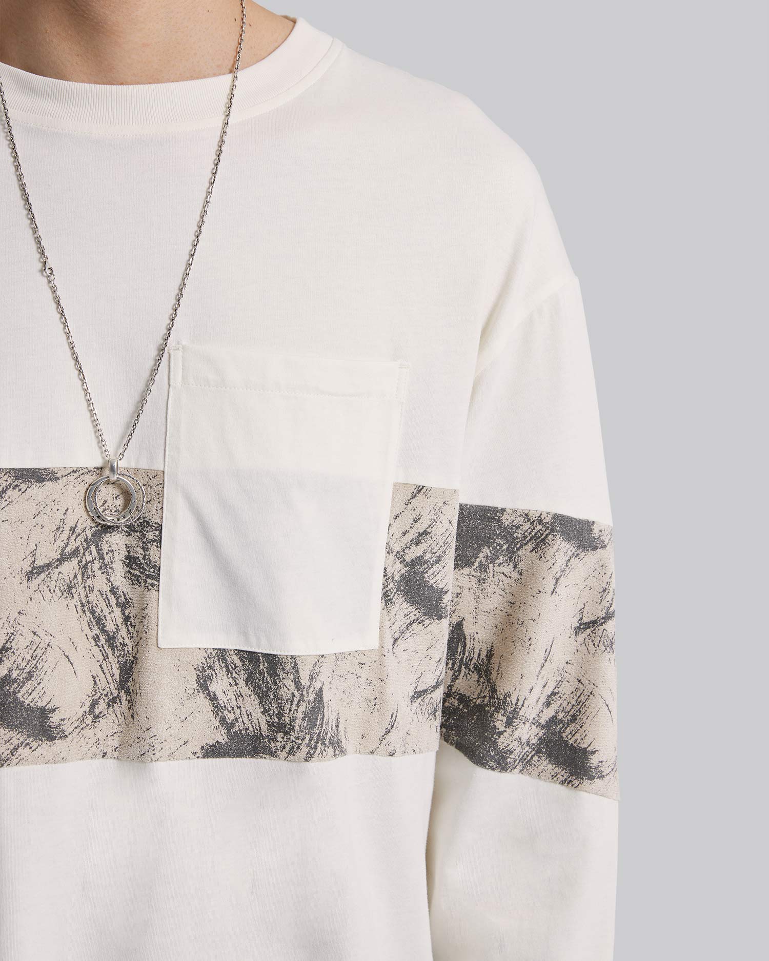 Art Pattern Paneled Long-Sleeve Tee image 5