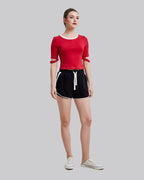 Paneled Track Shorts - Black, L image