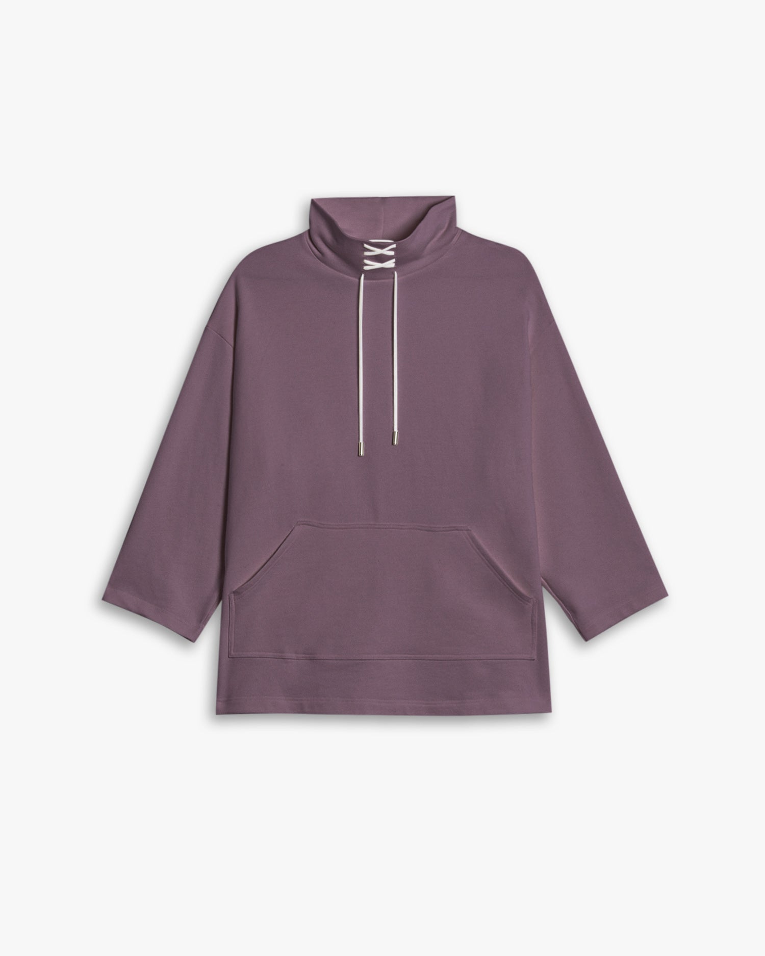 Relaxed High Neck Sweatshirt - Grape, S image