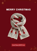 Soft &amp; Warm knitted Christmas scarf - Mexican Red, OS image
