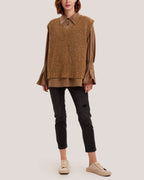 V-Neck 100% Wool Sweater Vest image 1