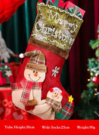 Christmas socks shaped gift bag - Red, OS image
