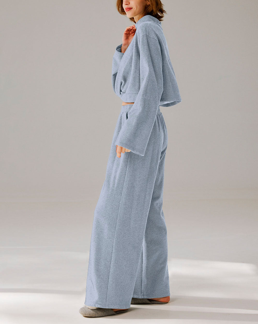 Cropped Cotton Lounge Set image 2