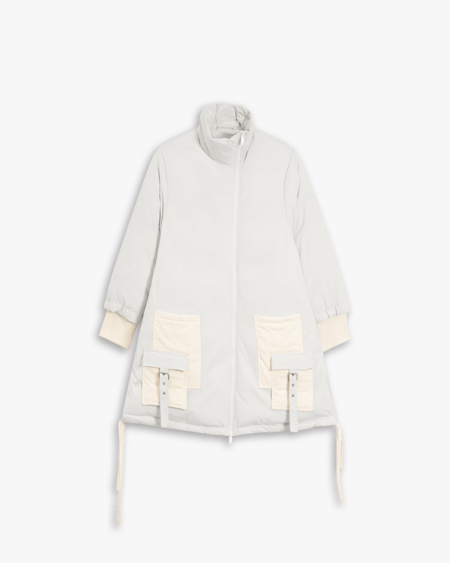 Layered Pocket High Collar Puffer Jacket image 0