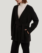 V Neck Cashmere Wrap Coat image 2