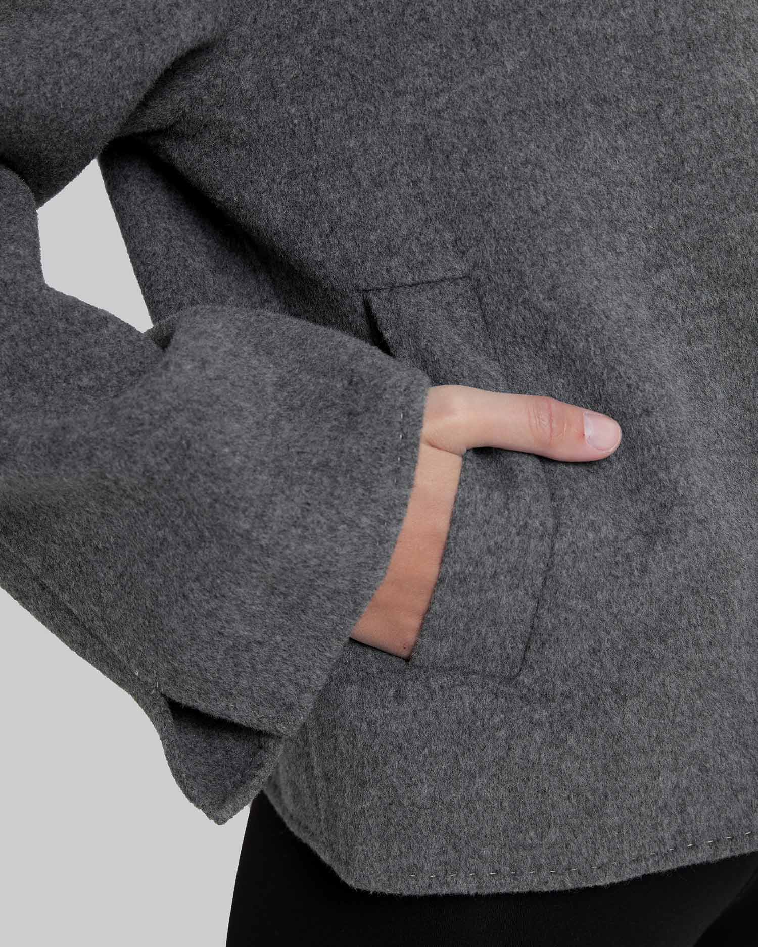 Pure Wool Cut-Off Coat image 5