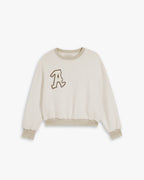 Letter-Patch Cotton Sweatshirt image 0