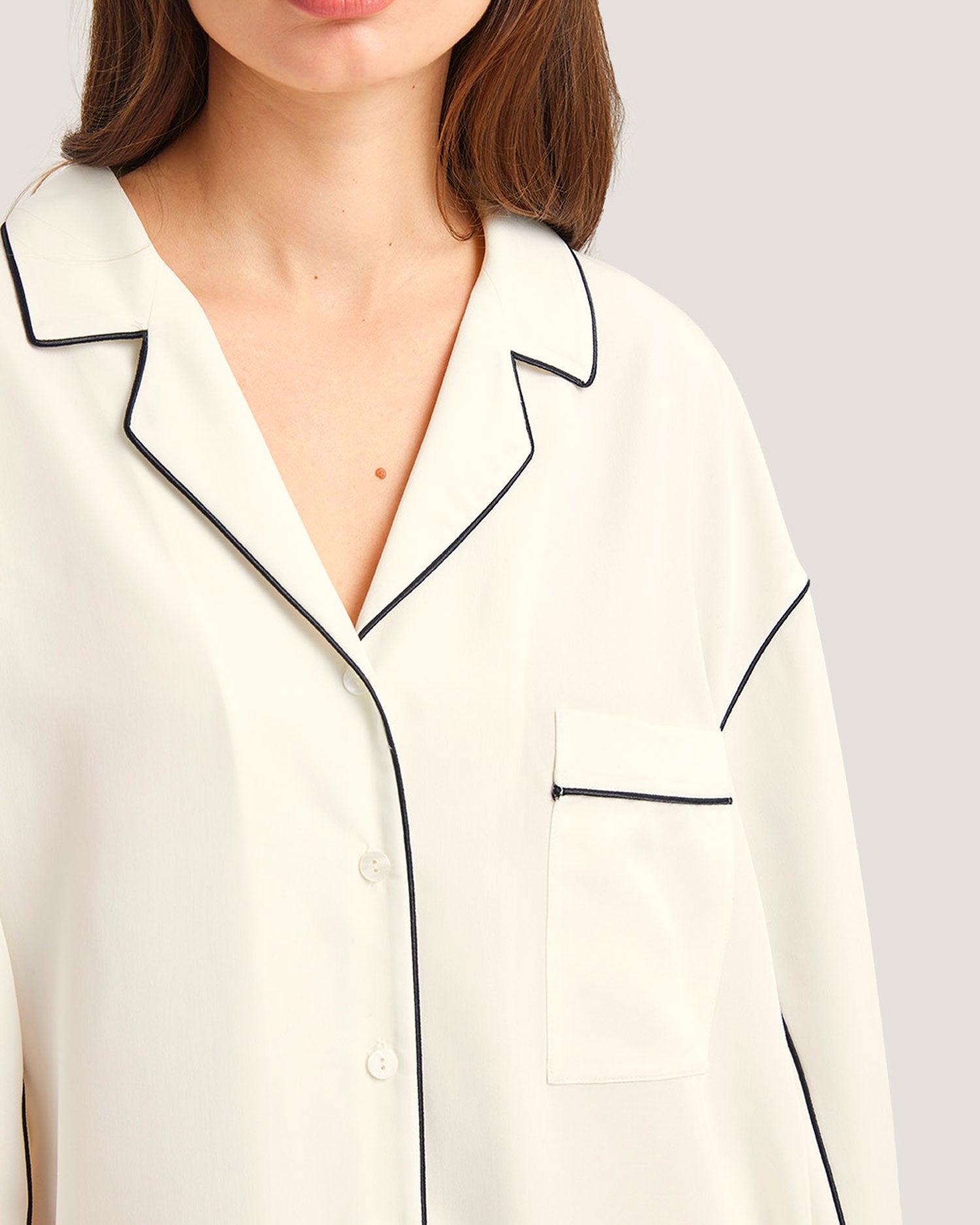 Classic Buttoned Pocket Front PJ Top image 4