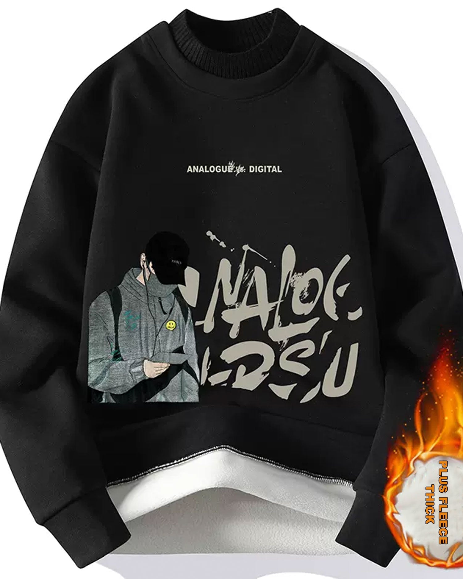 Layered Neck Cotton Pullover - Juniper, XL image