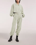 Belt Pleated Pants - Mint, L image