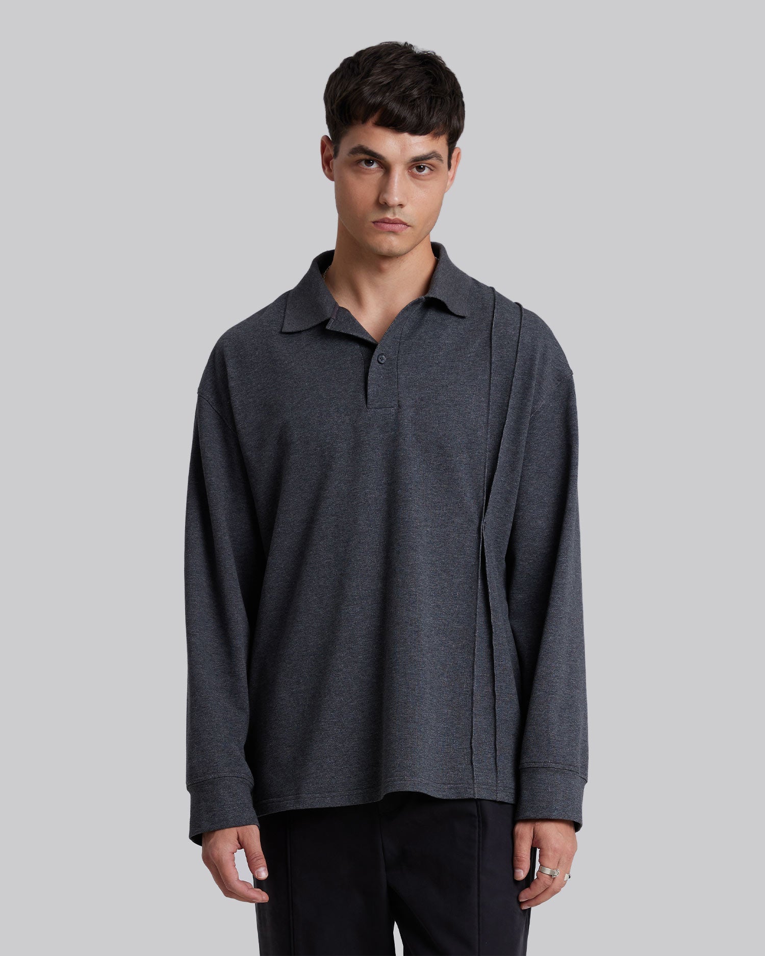 Plain Polo Shirt with Buttons image 1