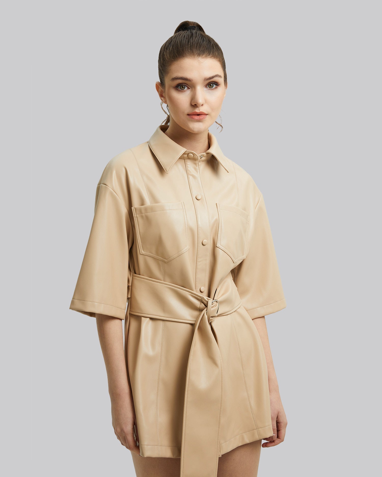 Pristine Faux-Leather Dress image 1