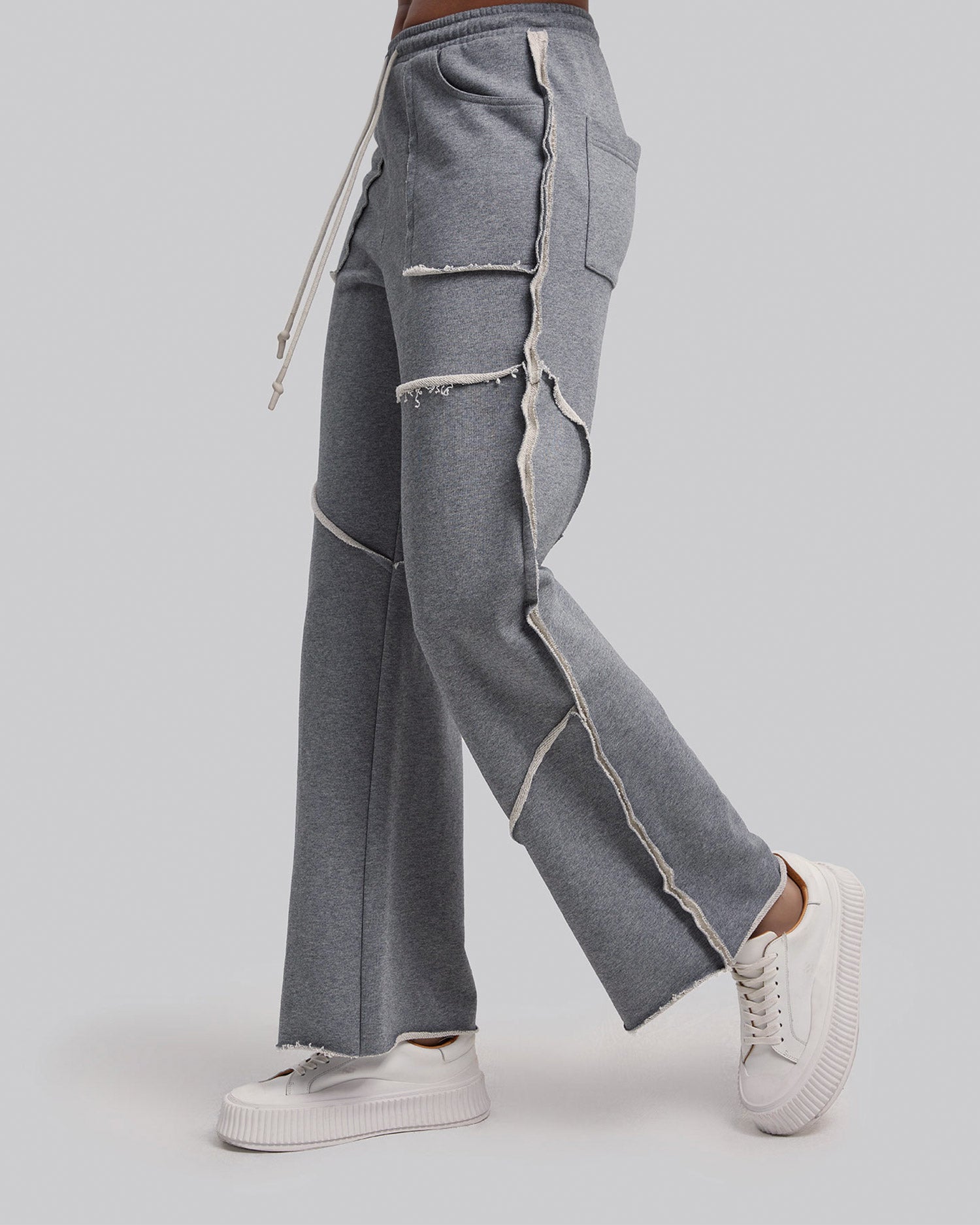 Sweatpants with Raw Seams image 2