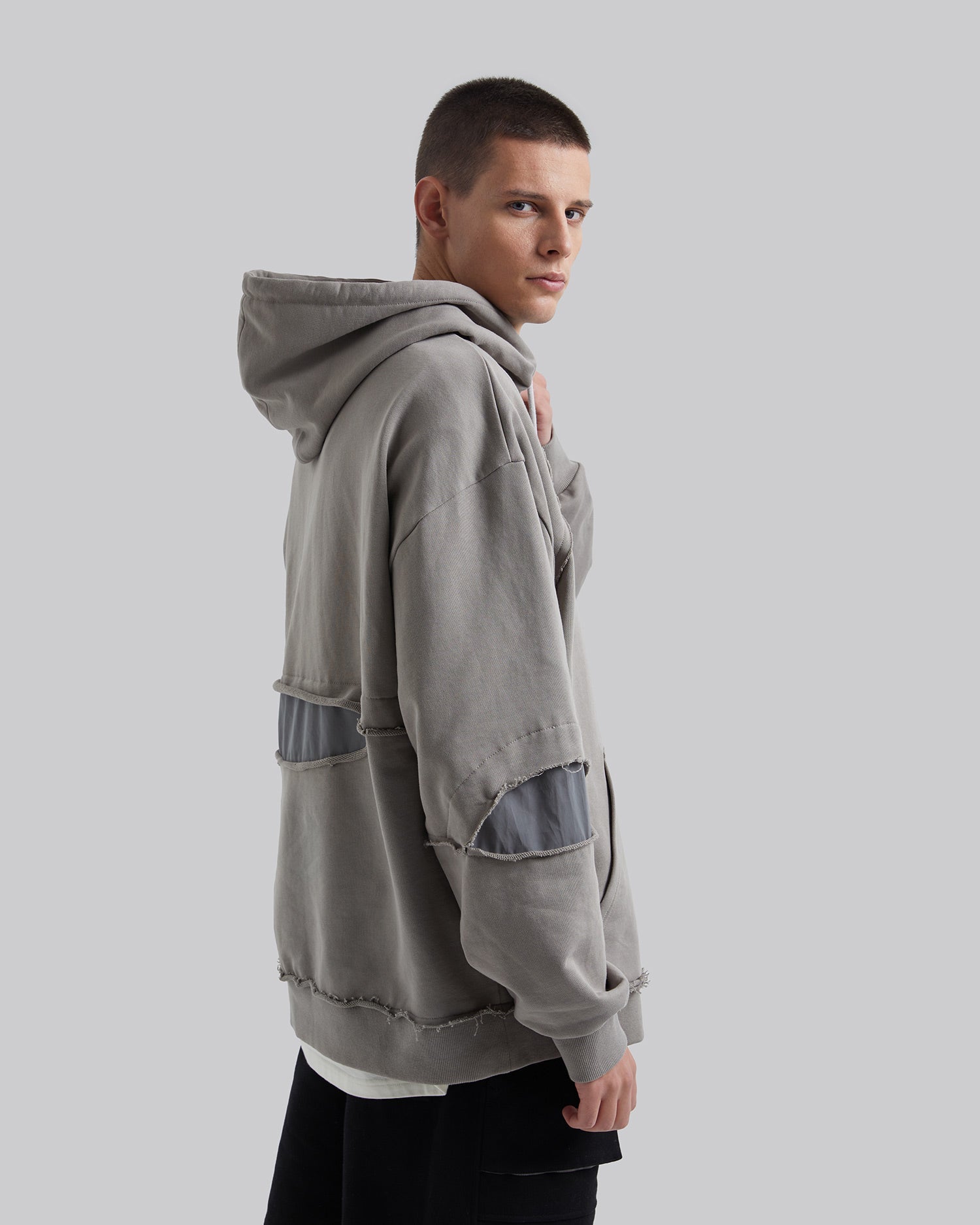 Reflective Back Cutout Hoodie image 4