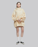 Tie-Dye Balloon Sleeve Turtleneck Sweatshirt - Autumn Wind, XL image